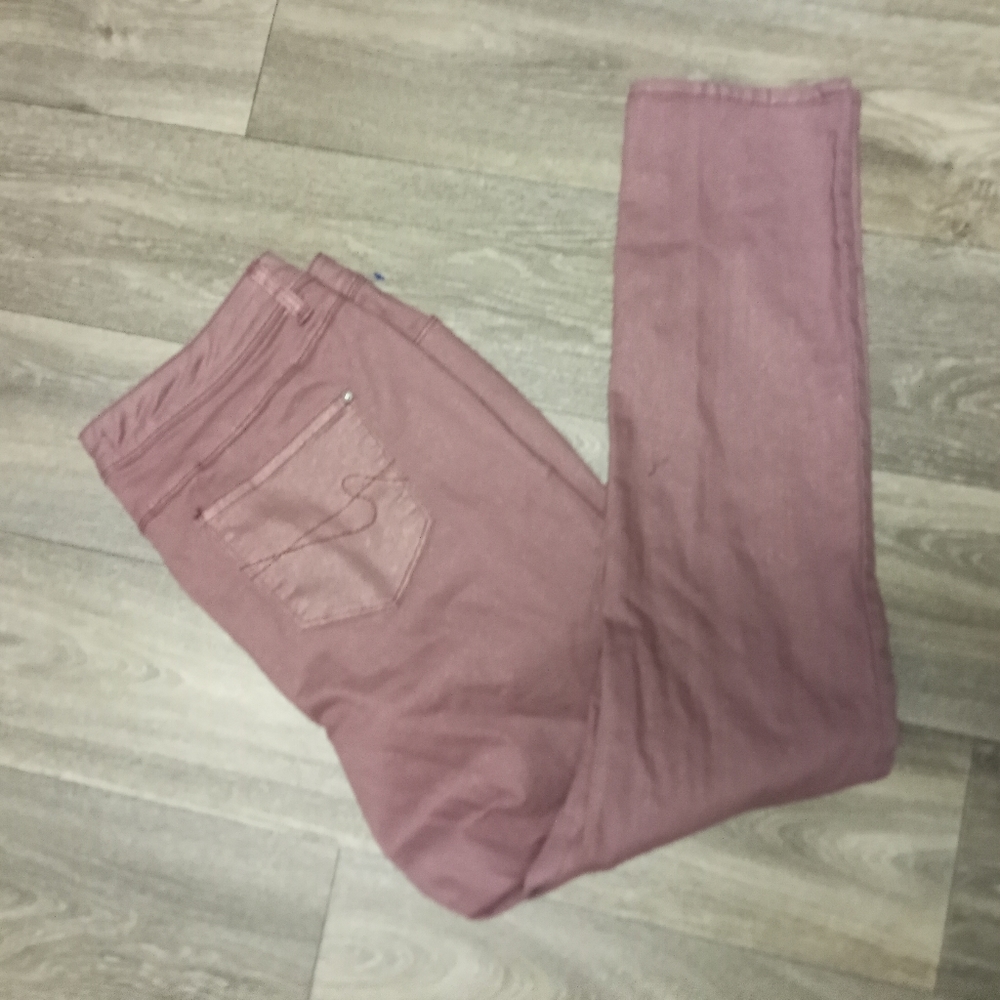 Cato Pink and Purple Straight Leg Jeans Size 14